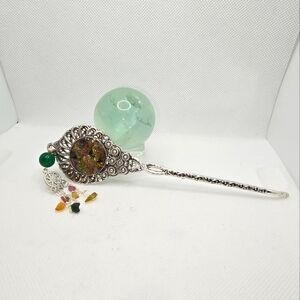 Hair Pin stainless steel with Tourmaline chips